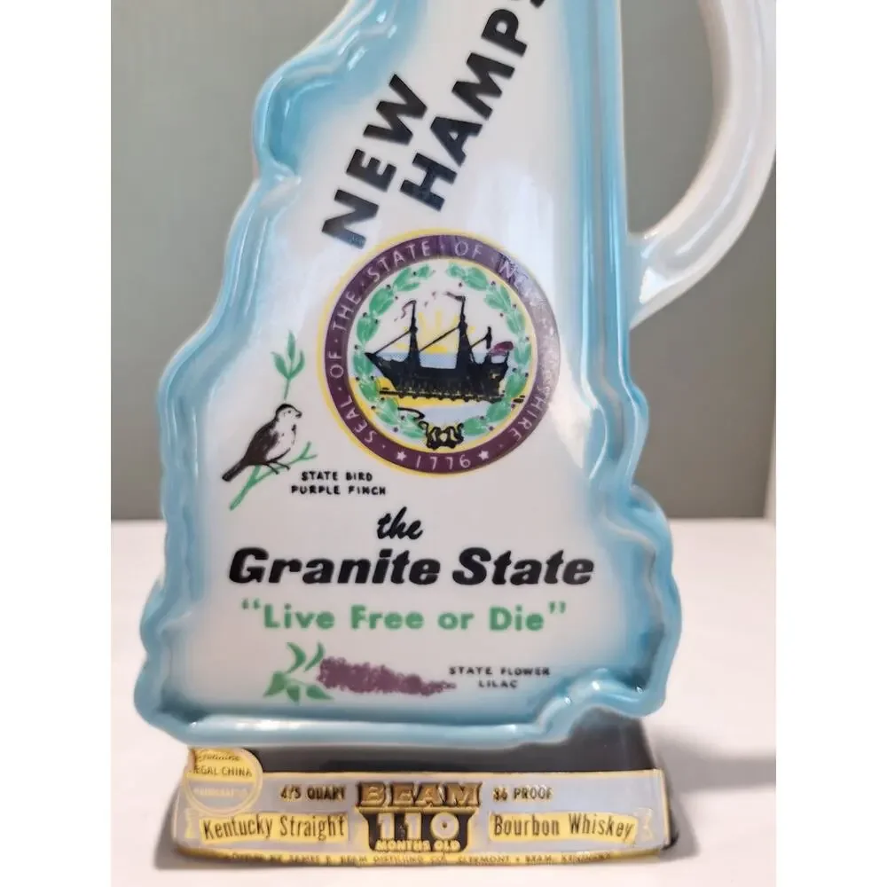 Jim Beam New Hampshire Granite State Decanter Old Man 1967 Regal China Empty